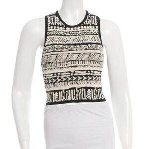 Black and white Ronny Kobo Top Stretchy Crop Top XS